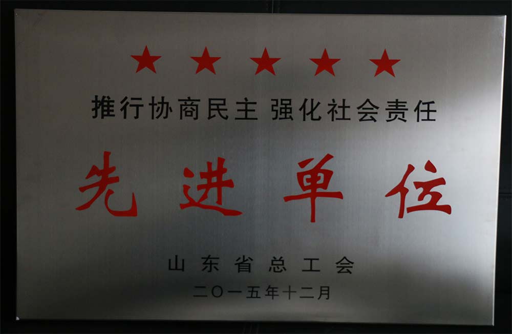 2015年12月榮獲推行協(xié)商民主、強(qiáng)化社會(huì)責(zé)任先進(jìn)單位